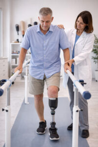 Rehabilitación y entrenamiento de marcha con prótesis